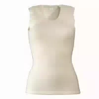 Wobera Angora Kuscheliges Damenunterhemd ohne Arm und 100% Angora