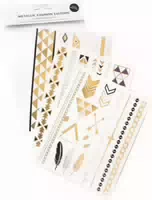 Wonderstripes Metallic Fashion Tattoos Colour Set,