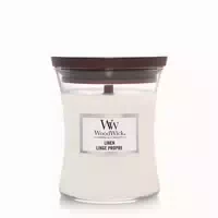 Woodwick Linen Duftkerze