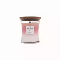 Woodwick Trilogy Blooming Orchard Duftkerze mit Docht