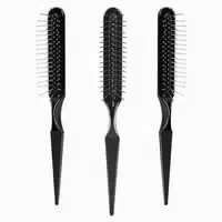 Perückenhaarbürsten Styler Bürste Reisegröße Schwarz Metallk 1 st