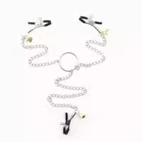 Avril: Bell Triple Nipple And Clit Clamps With Chain 1 St