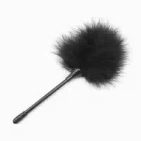 O Shape Fur Short Wand Tickler Schwarz 1 St