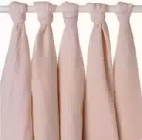 Xkko Baumwollwindeln 70x70 cm Muslin Organic 5er Set Natur
