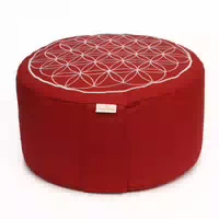 Yogabox Meditationskissen Glückssitz Blume des Lebens Bordeaux 33 X 33 X 15,0 cm