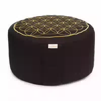 Yogabox Meditationskissen Glückssitz Blume des Lebens Bordeaux 33 X 33 X 15,0 cm