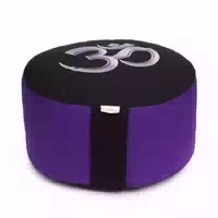 Yogabox Meditationskissen Glückssitz mit Om Symbol Violett Schwarz 33 X 33 X 15,0 cm
