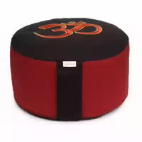 Yogabox Meditationskissen Glückssitz mit Om Symbol Rot Schwarz 33 X 33 X 15,0 cm