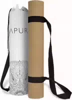 Yogamatte 1,9m Naturkork Kautschuk | Extralang | 190cm Korkmatte Inklusive Tragetasche | Sapura