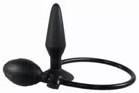 Analplug „true Black“, 15 Cm, Zum Aufpumpen