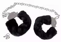 Handschellen „the Bigger Handcuffs“ Mit Plüsch Und Langer Kette