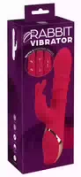 Rabbitvibrator mit 3 Beweglichen Massageringen