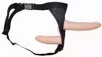 Umschnall Doppeldildo „double Strapon“, 19 Cm, 13 Cm, Mit Verstellbarem String