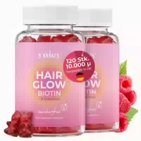 Yuicy Hair Glow Biotin Gummies für Haarwachstum 120 st