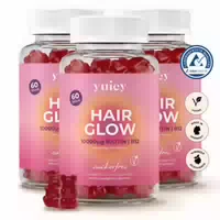 Yuicy Hair Glow – Biotin Gummibärchen für Gesunde Haare & zur Unterstützung bei Haarausfall