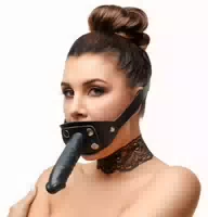Knebel Aus Latex Mit Abnehmbarem Außen Dildo