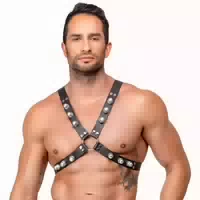 Leder Brustharness, Einseitig