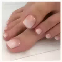Zehennägel 24 Gelee Kleber Rosa Ballerina Quadratisch Acryl 1 st