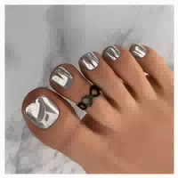Zehennägel Acryl Quadratisch Glitzer Bling Presson Metallic 1 st