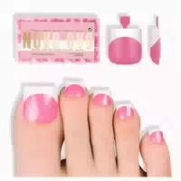 Zehennägel Press Sharp Square Toe Nail White French Tips Ros 1 st