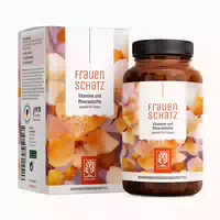 Vitamin B C D K Eisen Zink Chrom Selen Mangan für Frauen 120 Vegane Kapseln Frauenschatz Naturtreu