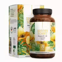 Vitamin D3 & K2 und Magnesium 5 000 I E Depot für 5 Tage Sonnenschatz 90 Vegane Kapseln Naturtreu 90 st