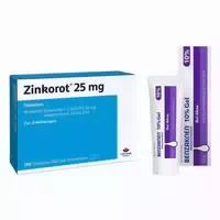 Zinkorot 25 mg Tabletten Benzaknen 10% Gel