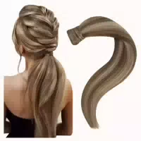 Clip Extensions Echthaar Dunkelbraun 40cm 120g 40cm 120g 1 2 1 st