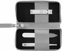 Zwilling Beauty Maniküre Pediküre Set 3tlg Mit Kompakt Nagelknipser Vegan, Grau