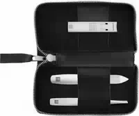 Zwilling Beauty Maniküre Pediküre Set 3tlg Mit Kompakt Nagelknipser Vegan, Schwarz