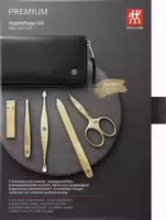 Zwilling Beauty Reißverschluss Etui, Rindleder, Black, 3 Tlg