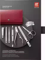 Zwilling Taschen Etui, Rindleder, 7 Tlg Rot